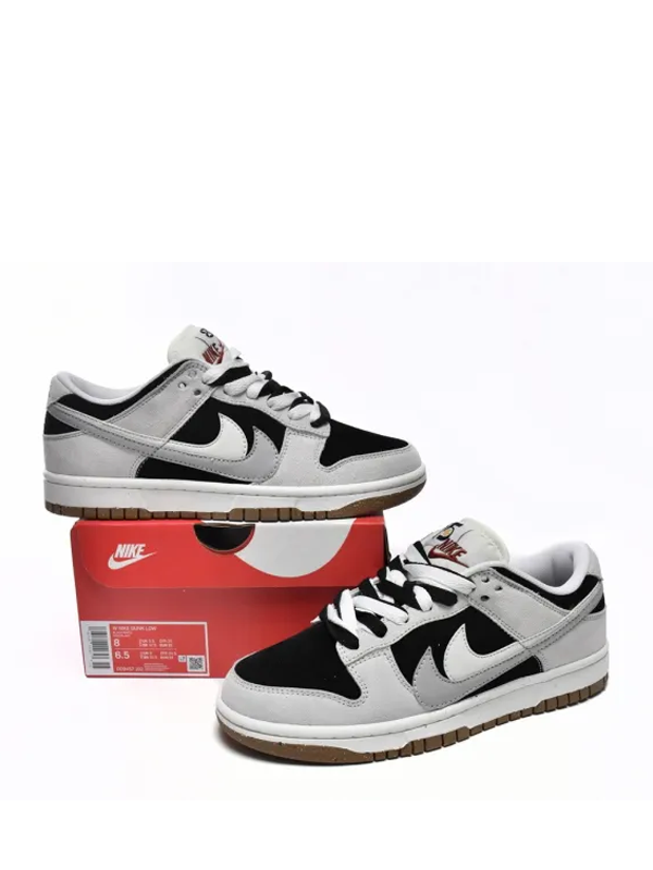 nike sb dunk Low 85 double swoosh black grey