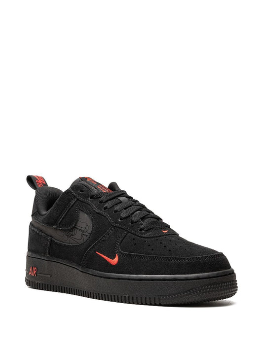 nikee Airforce 1 Multi Swoosh Black Crimson