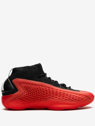 Adidass anthony edwards 1 ascent mid basketball shoes core black-orange 517