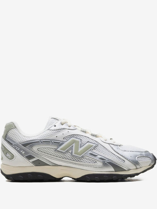 Newbalance 204L silver metallic white and brown