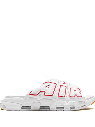 NIKE UPTEMPO SLIDES RED WHITE