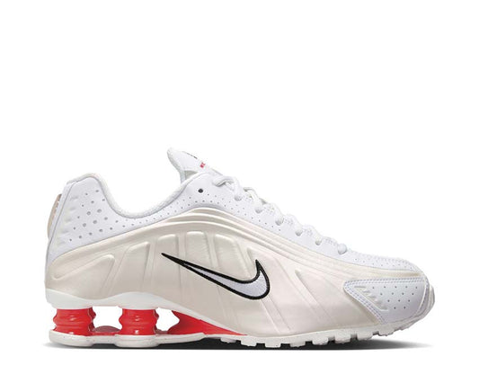 nikee Shox R4 White Red Phantom