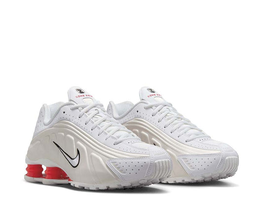 nikee Shox R4 White Red Phantom