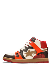 A Bathing Ape Bape Sta 93 Hi Red Orange Light Sand