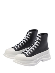 Alexander McQueen Tread Slick High Black White