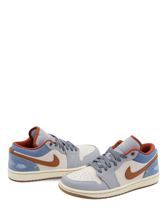 Nikee Air Jordan 1 Low Phantom REPAIRED DENIM