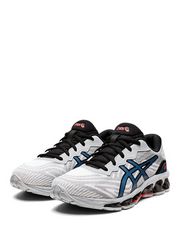 gel quantum 360 trainers in white and blue