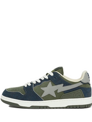 A Bathing Ape Bape SK8 Sta Sneakers in Army Green Gray Blue