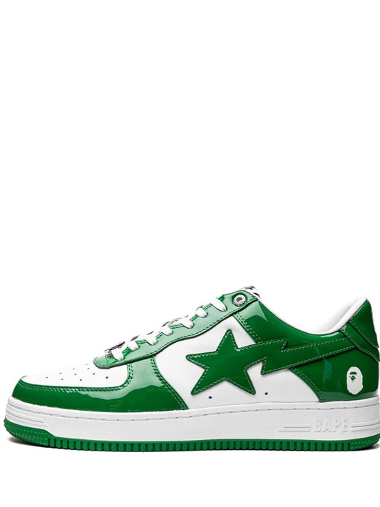 Bathing Ape Bape Sta Patent Leather Green White