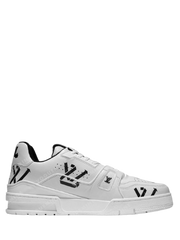 Louis Vuitton LV Monogram Trainer Black Logo Sneakers
