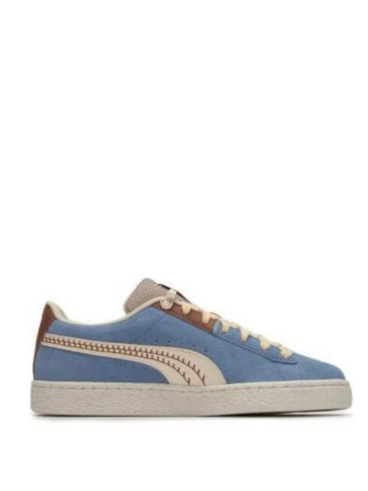 Pumaa suede expedition sneakermen zen blue brown mushroom