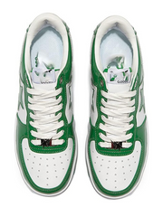 Bathing Ape Bape Sta Patent Leather Green White