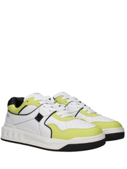 Valentino garavani one stud low top nappa sneaker white yellow