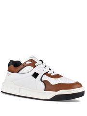 Valentino garavani one stud low top nappa sneaker white brown