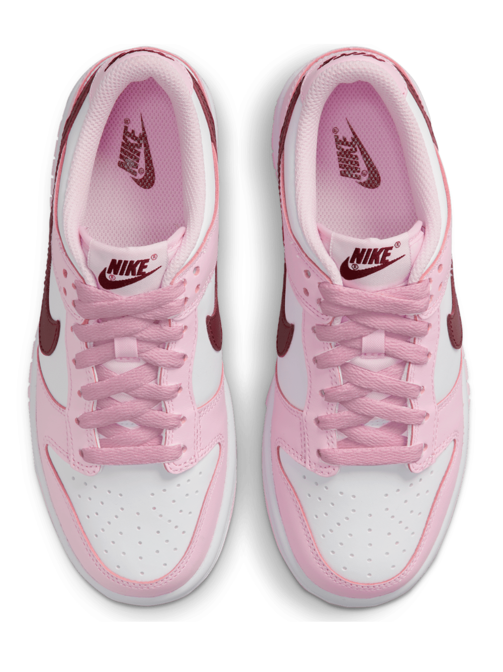 Nikee dunk pink foam red for her