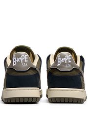 A Bathing Ape Bape SK8 Sta Sneakers in Army Green Gray Blue