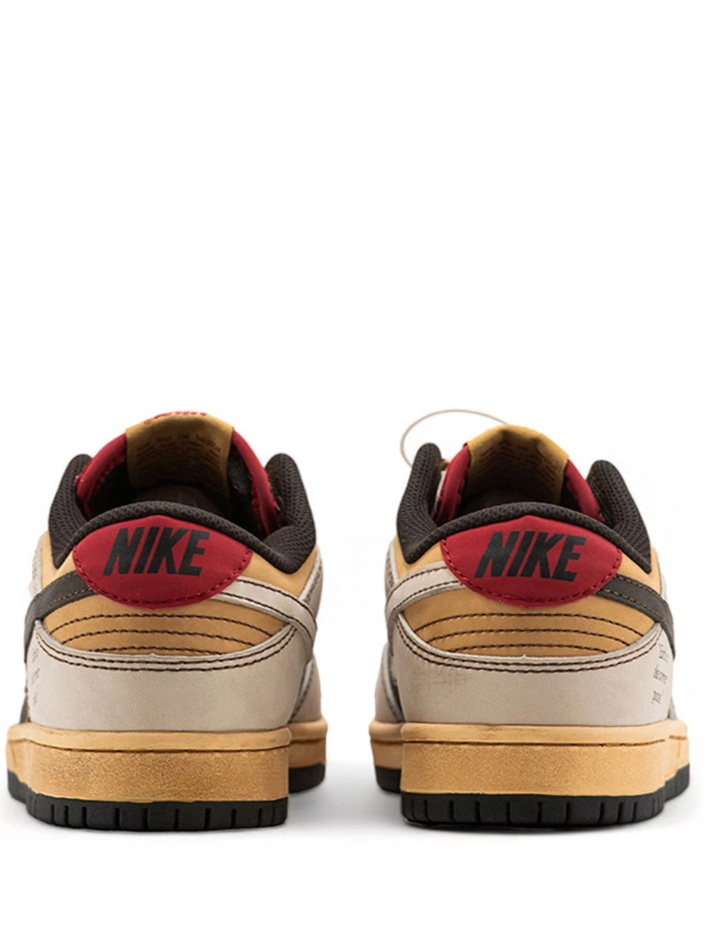 stussy x sb dunk low beige black