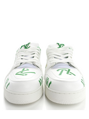 Louis Vuitton LV Monogram Trainer Green Logo Sneakers Sale Fix