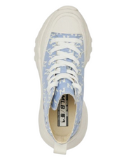 MLB CHUNKY High New York Yankees Blue platform Round Toe Rubber Sole