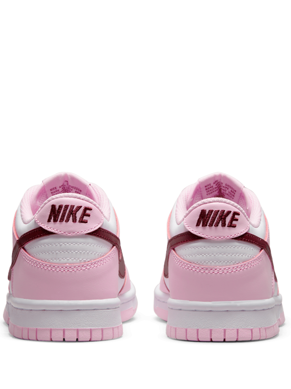 Nikee dunk pink foam red for her