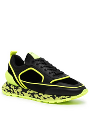 balmainn velvet nylon and mesh racer low top sneakers