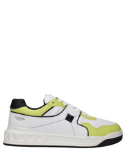 Valentino garavani one stud low top nappa sneaker white yellow