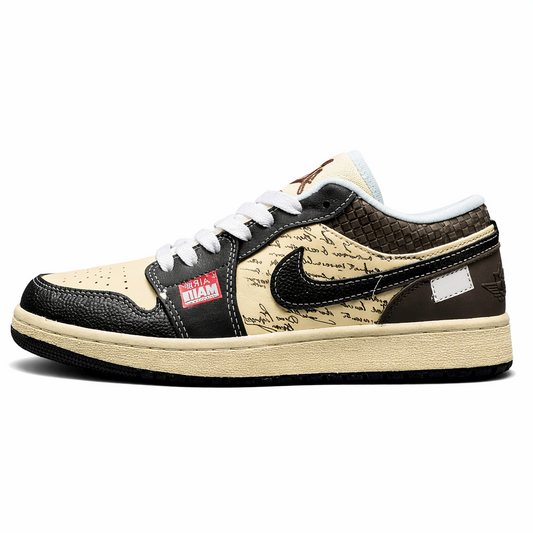 Nikee Air Jordan 1 Low Print Mail Brown
