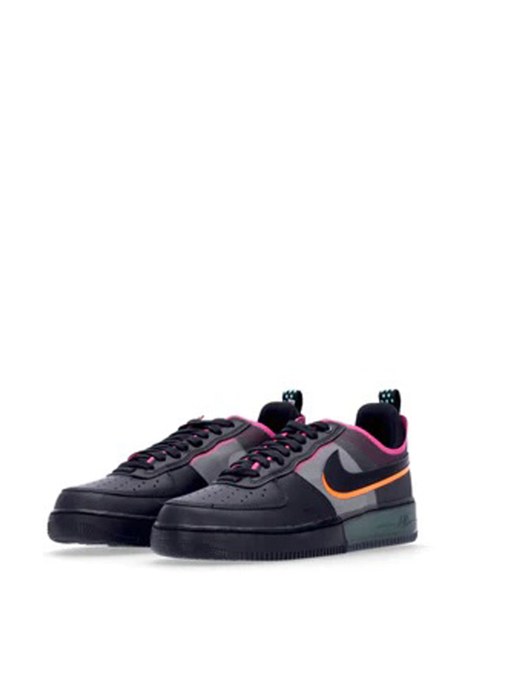 Nike Airforce 1 Split Double Swoosh Black