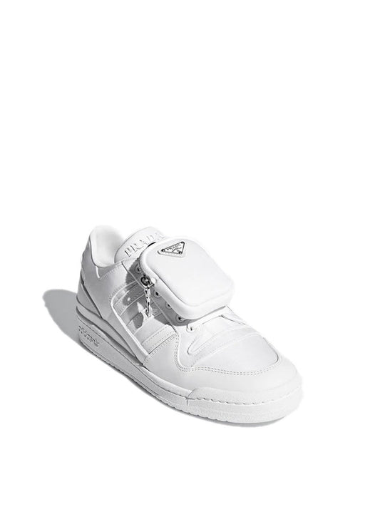 prada x adidass forum low white re nylon