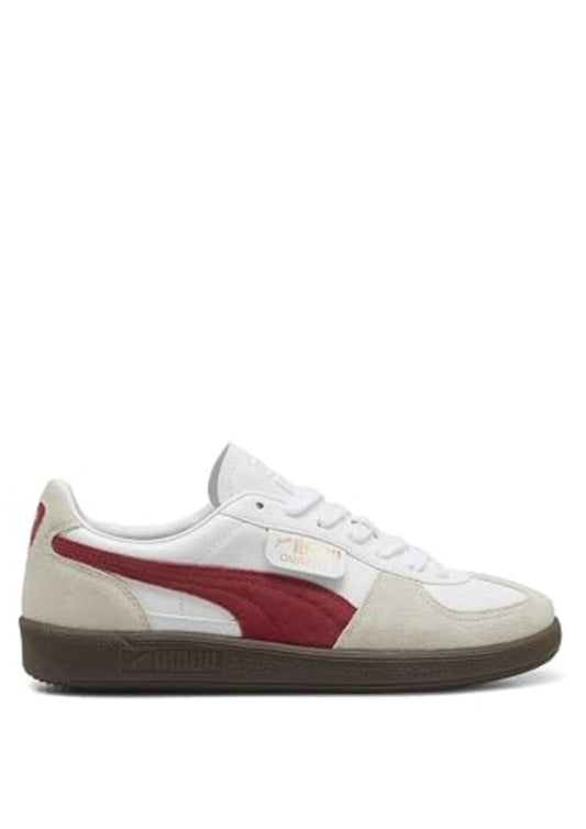 PUMAA PALERMO LEATHER WHITEVAPOR GRAY-CLUB RED