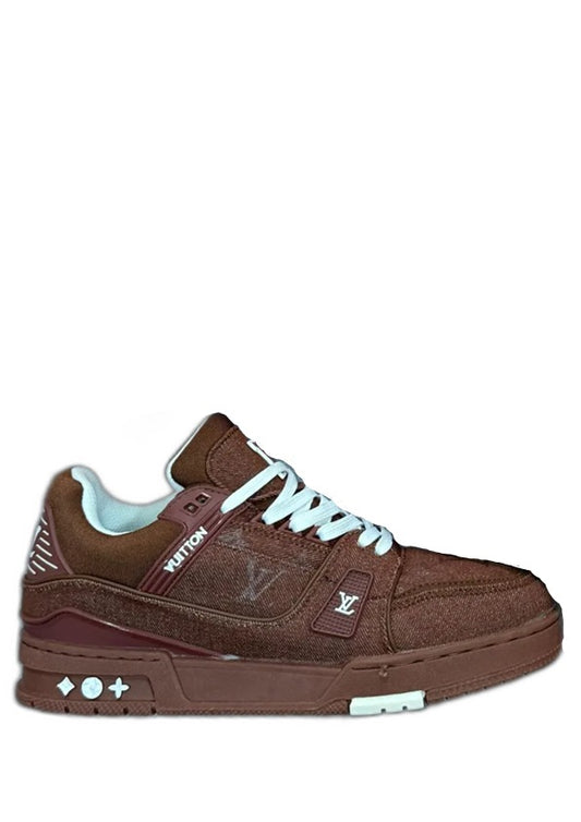 Louis_ Vuitton Trainer Brown Denim With All Accessories 170