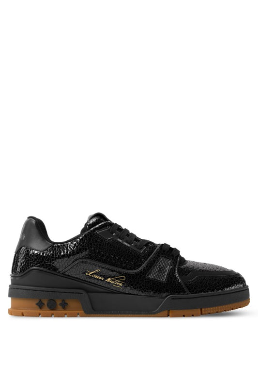 Louiss Vuittonn LV Trainer Leather Black Gum