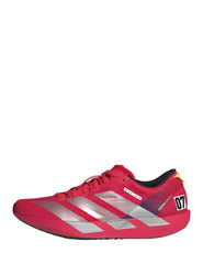 Adizero Adios 9 running shoe in the Lucid Red colorway.