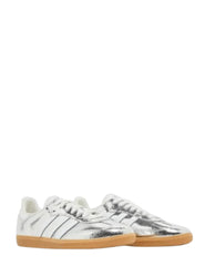 Adidass Samba OG Silver Metallic Cracked Leather