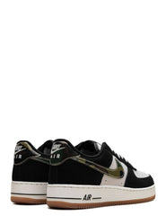 Nikee AirForce 1 Low Black Patent Camo Swoosh