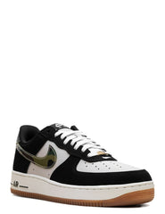 Nikee AirForce 1 Low Black Patent Camo Swoosh