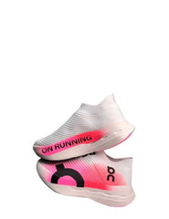 On Cloudboom Strike LS White and Raspberry 5068