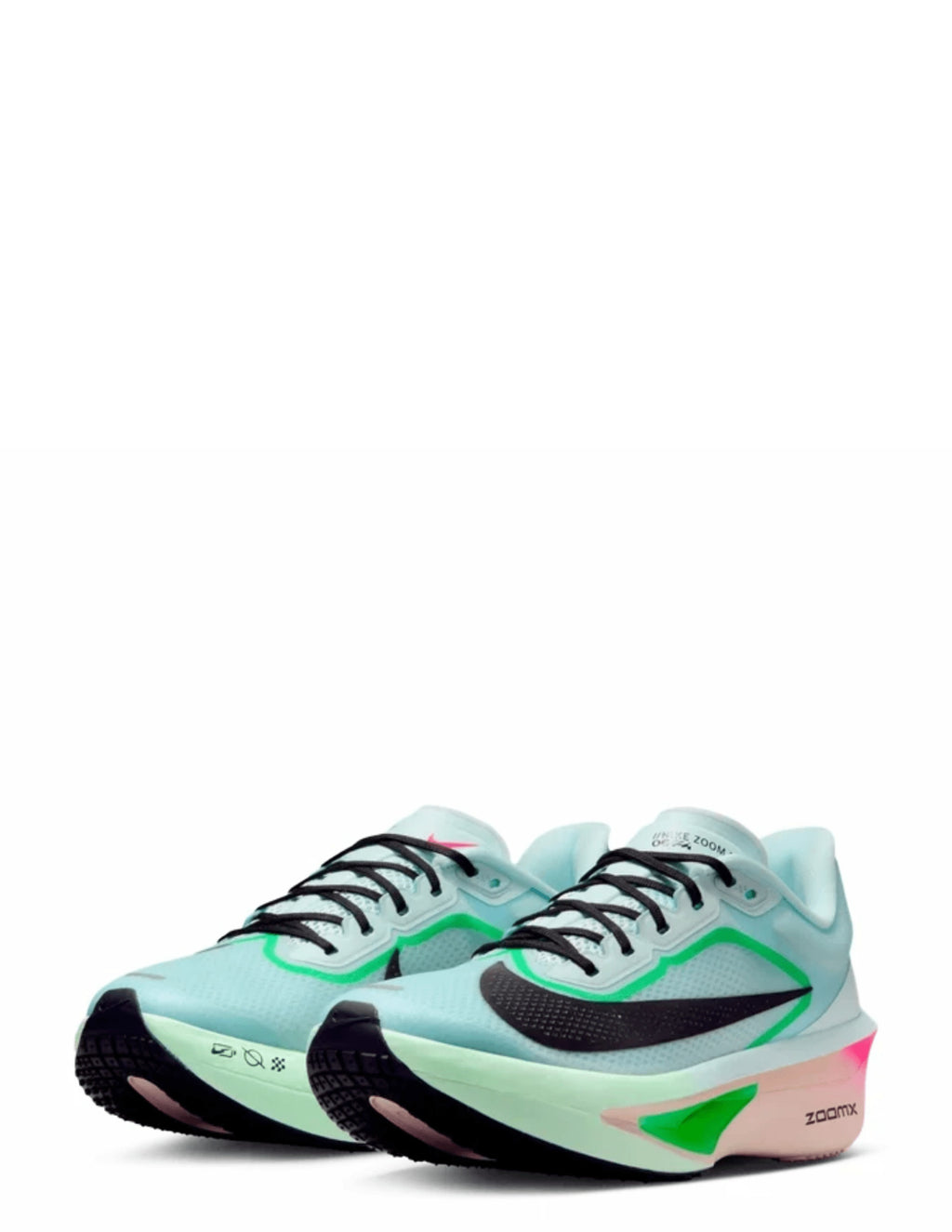 Nik ee zoom Fly 6 Glacier Ice Hyper Pink Green