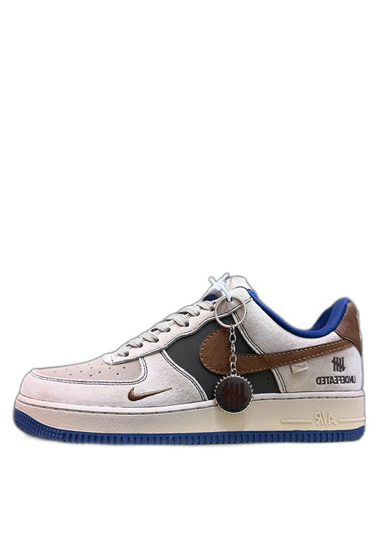 Nikkee Airforce 1 X Undefeted Custom Brown Bue