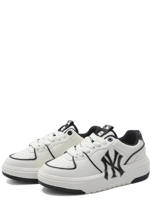 MLB CHUNKY LINER LOW WHITE BLACK