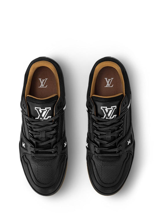 Louiss Vuittonn LV Trainer Leather Black Gum