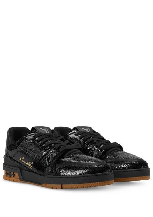 Louiss Vuittonn LV Trainer Leather Black Gum