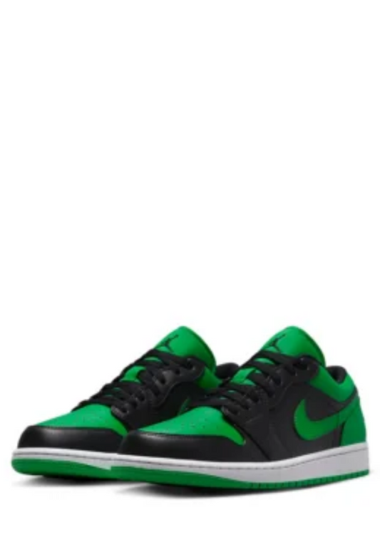 Nikee air jordan 1 low black lucky green sale