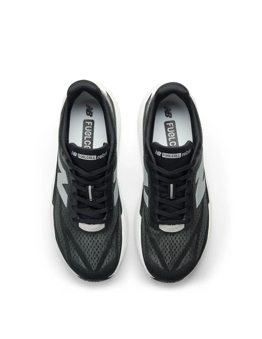 Balance FuelCell Rebel v5 running shoe in black and silver