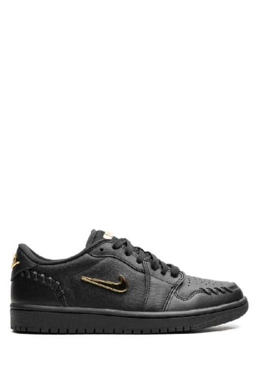 Nikee Air Jordan Retro 1 Make Black Metallic Gold 135