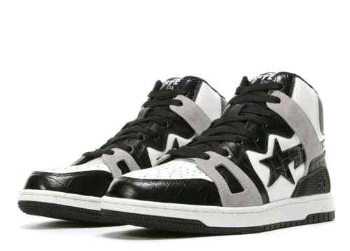 A Bathing Ape Bape Sta 93 Hi Black Light Grey Men S