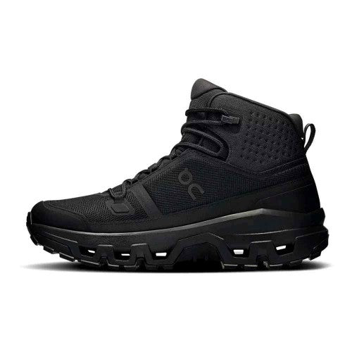 On Cloudrock Waterproof Mid Hiking Boots - Black