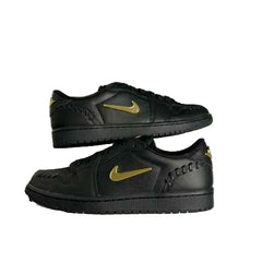 Nikee Air Jordan Retro 1 Make Black Metallic Gold 135