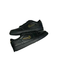 Nikee Air Jordan Retro 1 Make Black Metallic Gold 135