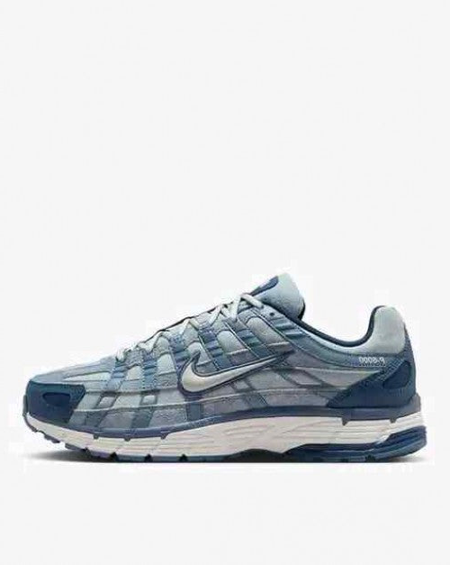 Nikee P-6000 SE worn blue denim Low-Top Lace-Up 581